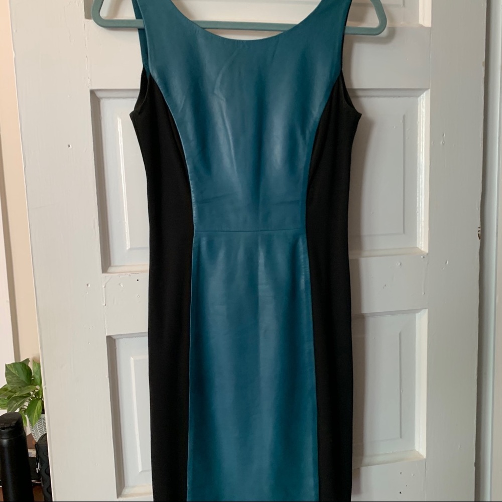 Beautiful Aqua Leather Dress